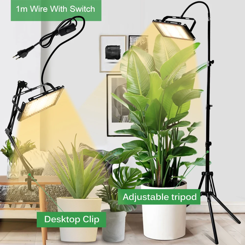 50W 100W 150W LED Grow Light With Stand Full Spectrum Sunlike LED Phyto Lamp For Indoor Greenhouse Plant Growth Lighting