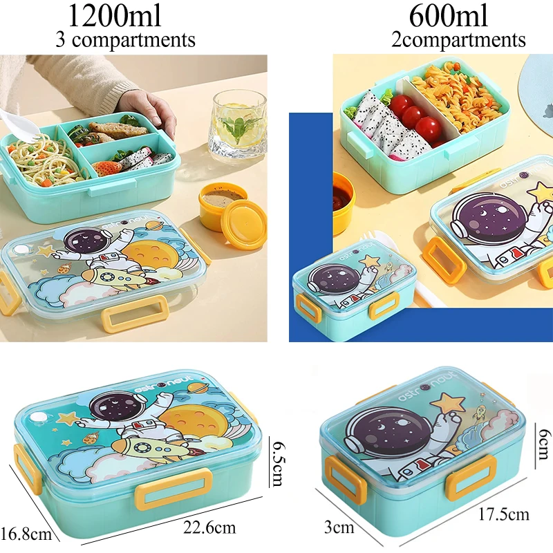 Cute Lunch Box for Kids Girls Boys With Compartments Bento Lunchbox School Child Leakproof Children's Food Snack Boxes New 2025 - 4