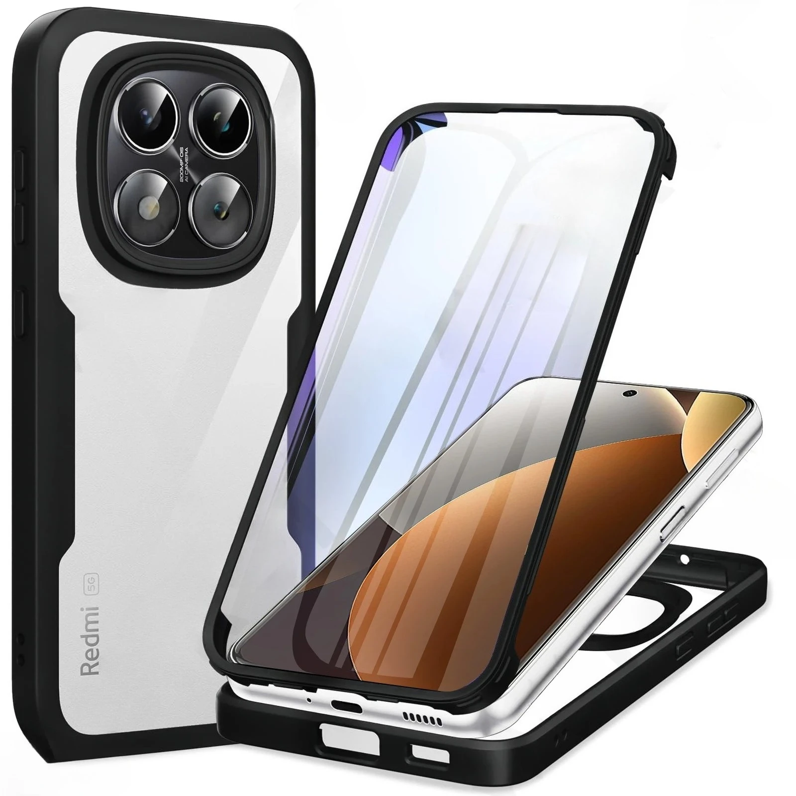 Rugged Anti-Shock & Anti-Yellow Case with Screen Protector and 360-Degree Protection