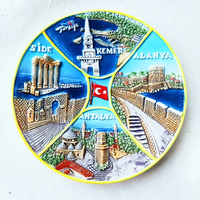 15cm Creativity London Tourist Souvenir France Nordic Decorative Dishes Wall Sofa Background Pendant Hand-painted Ceramic Disc 5