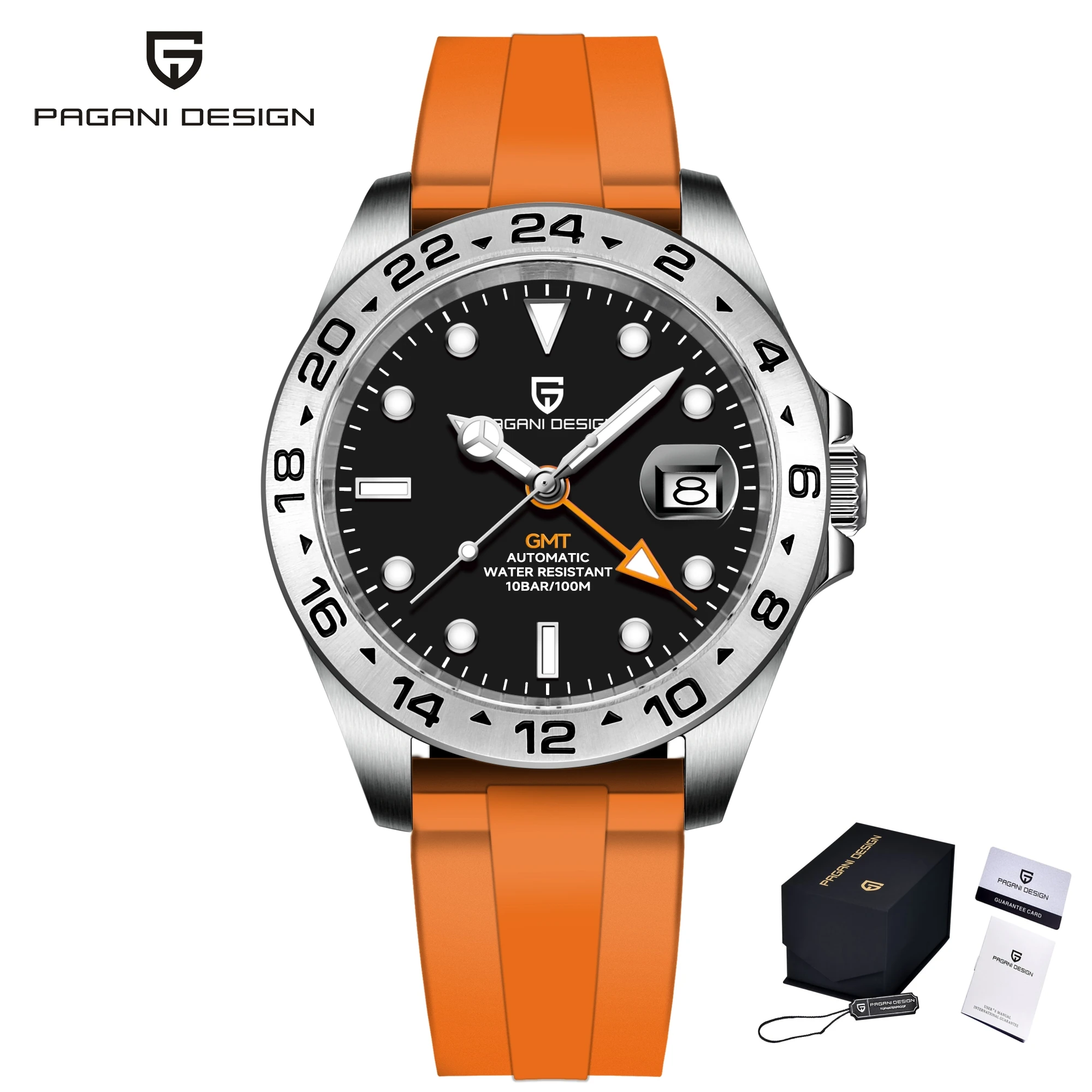 ♣️❗️パガーニデザインGMT 2024 パガーニデザイン新メンズ自動機械式時計 GMT 腕時計 42