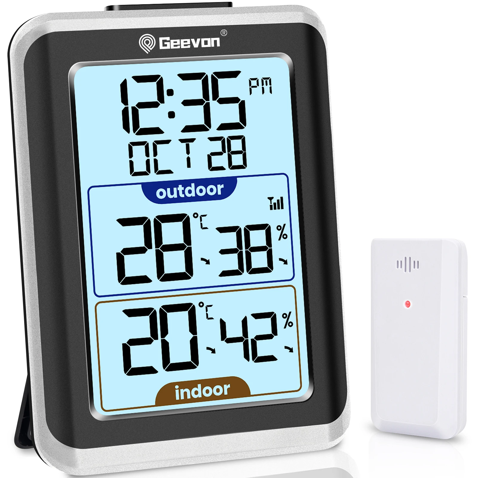 Geevon Indoor Outdoor Thermometer Draadloze Digitale Hygrometer