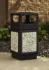 Canmeleon Garbage Can for Indoor and Outdoor Use, Durable & Weather-Resistant Trash Receptacle with Stone Panels, 38 Gallons 3