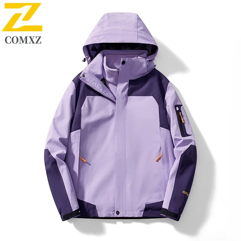 COMXZ Luxury Hooded Fashion Men Jacket Hiking Trip Wind Resistant Warm Parka Leisure Outdoor Light Cold Proof Winter New Apparel