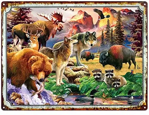 

Animal World Funny Quote Vintage Metal Tin Sign Wall Decor