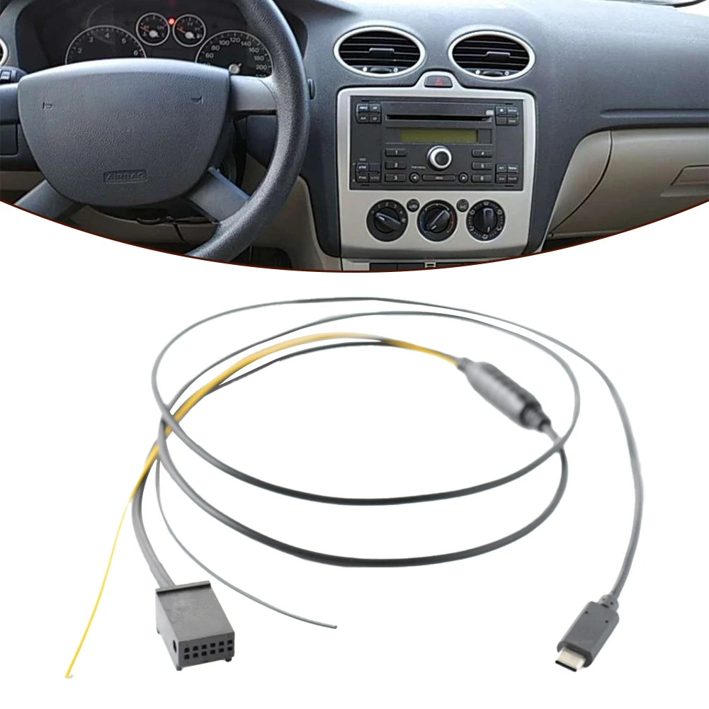 

Car Audio CD Player TYPE-C Audio Input Cable AUX Audio+Charging Cable For Ford For Mondeo MK3 2004-2007 For Focus MK2 2004-2007
