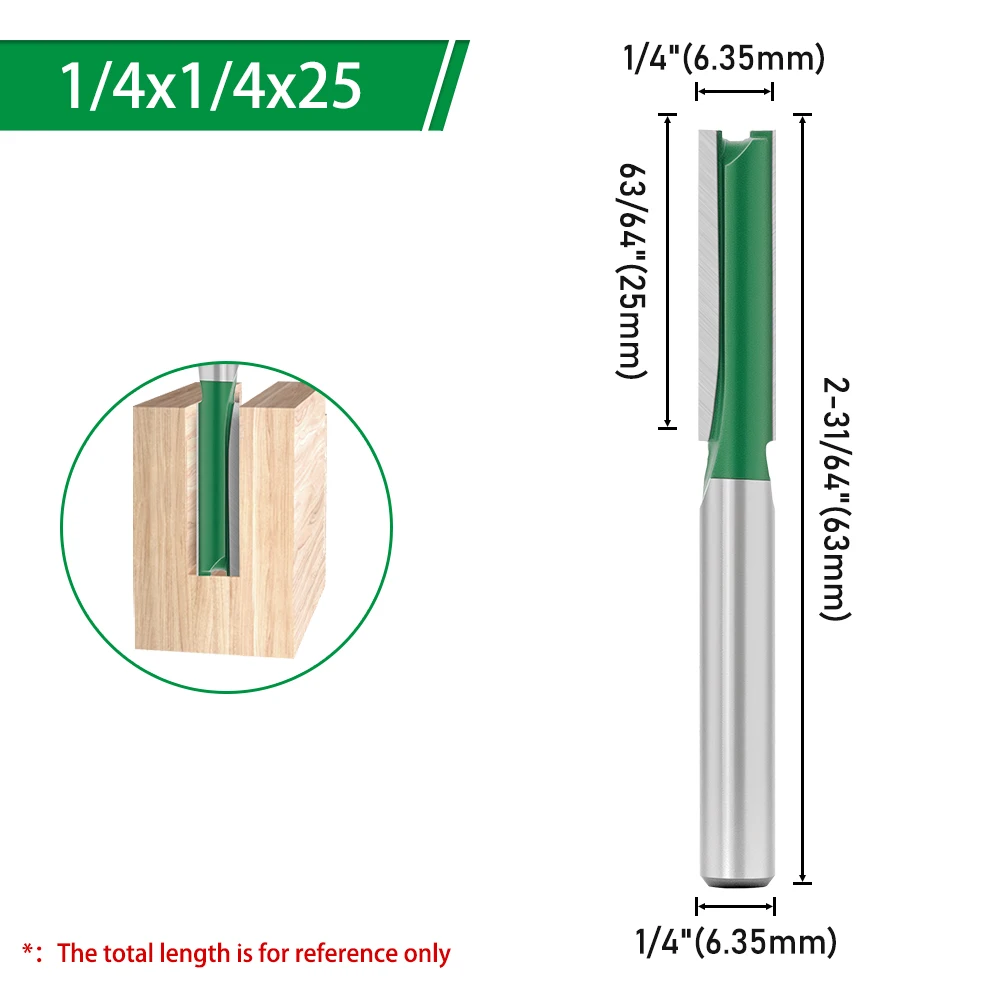 LAVIE 1Pc 1/4 "6,35mm Schaft Lager Flush Router Bit Klinge Doppel Flöte Bit Gerade Schaft Für holzbearbeitung Fräser Werkzeug – Detail 8