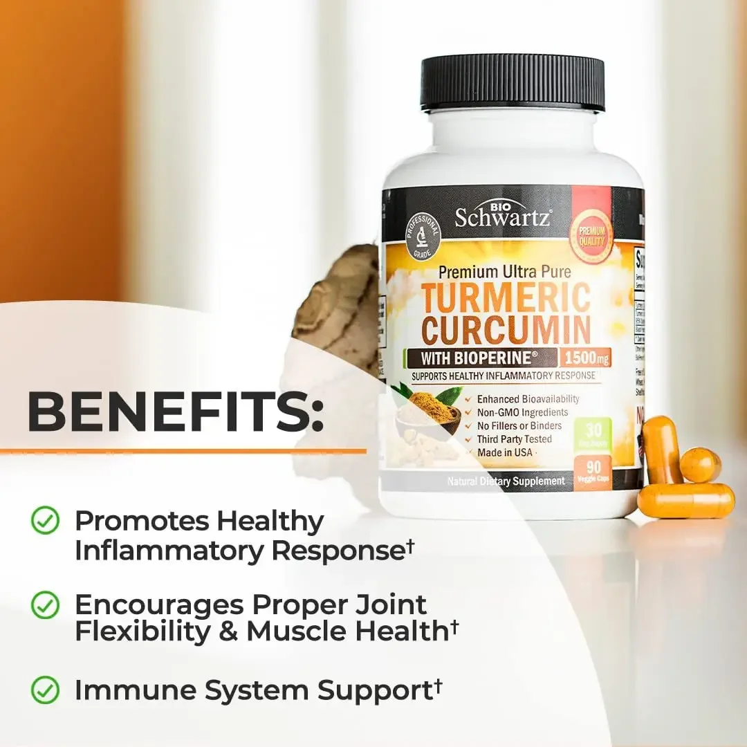 1 bottle of curcumin capsules as a natural dietary supplement to promote health
