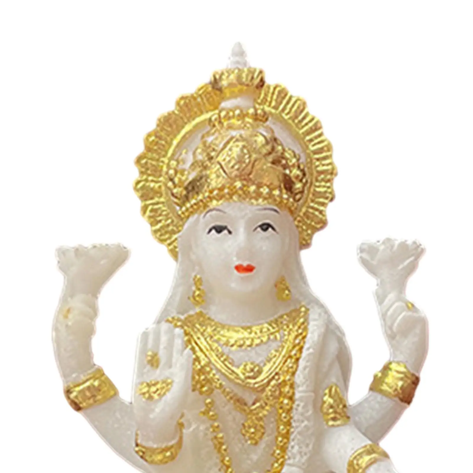 Hindu Goddess Lakshmi Statue Indian Goddess Feng Shui Decor Desktop Ornament for Table Bookshelf Office Cabinet Diwali Gift
