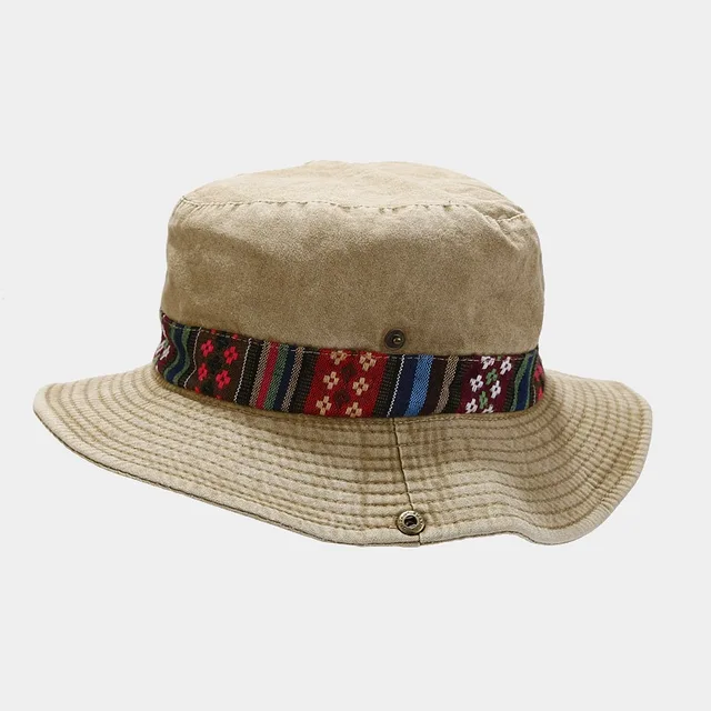Cotton Bucket Hat With String Men Women 