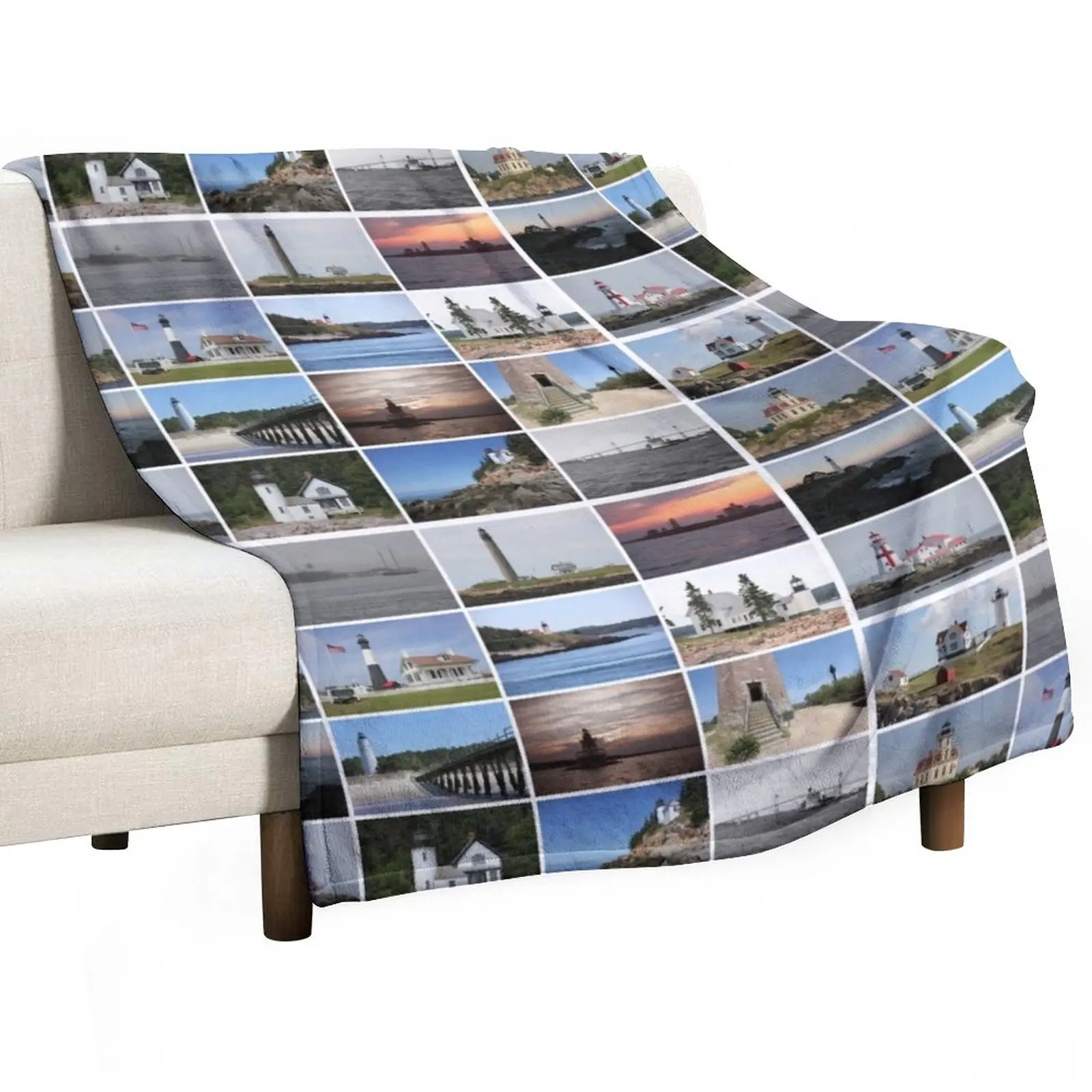 

Lighthouses of the Atlantic Coast Throw Blanket Thermal Blanket Bed covers sofa Moving Blanket