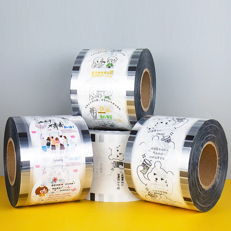 フィルムロール カップシーラーフィルム ミルクティー カップ フィルム PPプラスチックカップ1ロールに4パターン適用 約3000枚  small-lovely フィルムロール カップシーラーフィルム ミルクティー カップ フィルム 1ロールに4パターン 紙カップやプ  Amazon.co.jp: HONFAM ... カップシーラー　フィルム