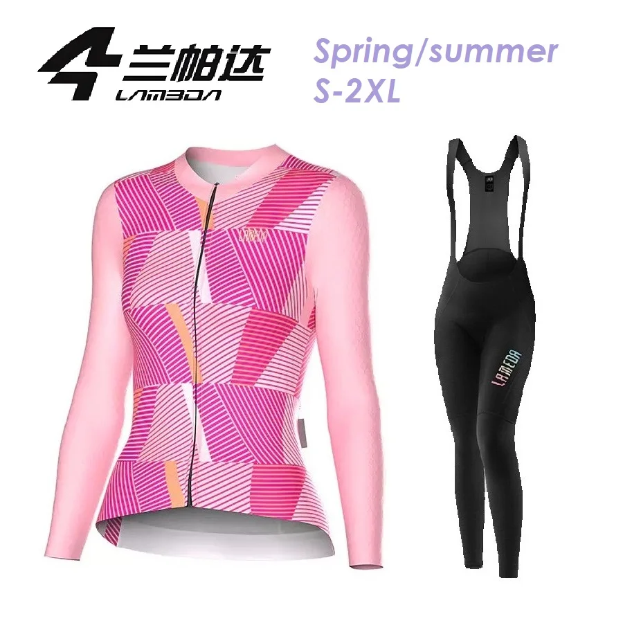 LamedaCyclingSuitsForWomen2024SpringPinkCyclingJerseysThin