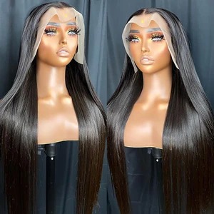 360 Full Lace Wig Human Hair Pre Plucked 13x4 13x6 Lace Front Human Hair Wigs For Black Women 30 38 Inch Straight Lace Front Wig