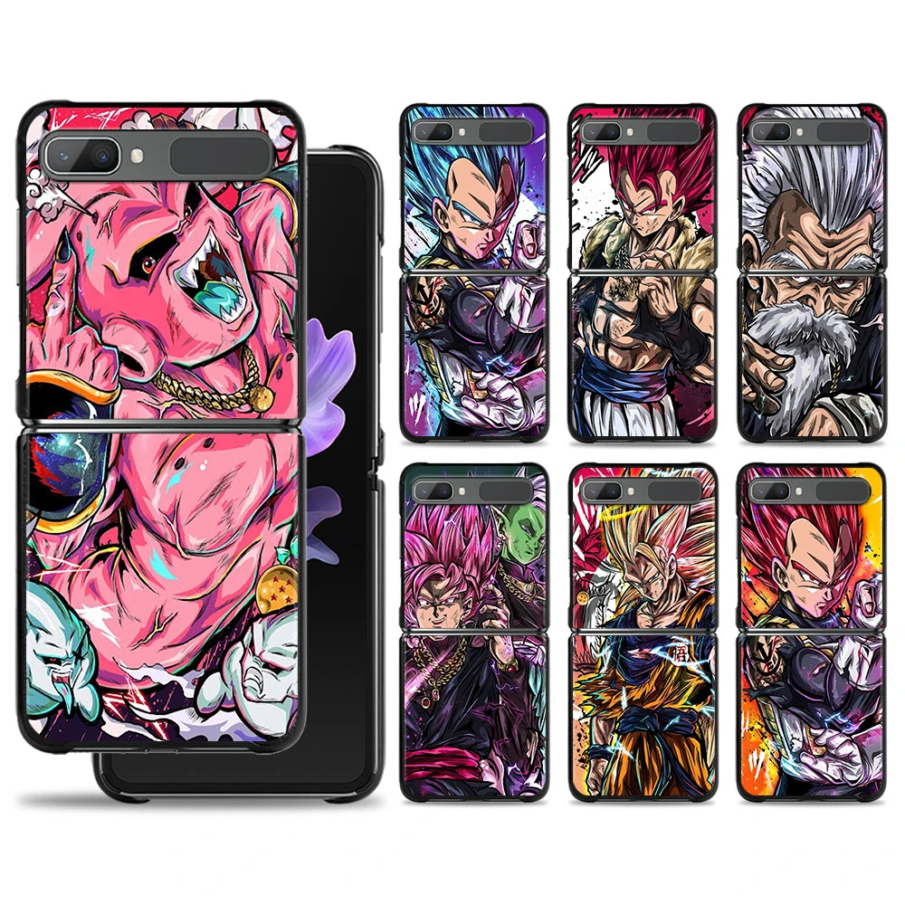 samsung galaxy z flip3 phone case Mobilephone Case Fundas Hard For Samsung Galaxy ZFlip3 Z Flip3 5G Flip ZFlip Art Dragon Ball Son Goku VS Vegeta PC samsung galaxy z flip3 case