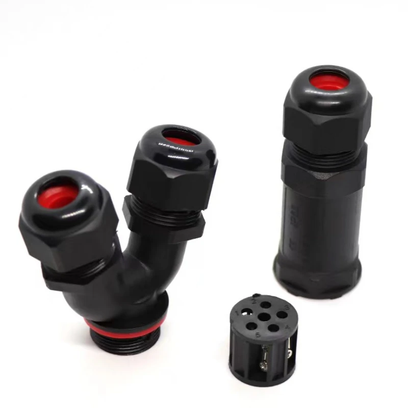 Description Picture 5 of itemY-type wire plug 2pin 3pin 4pin 5pin waterproof cable connector IP68 gland sleeve connectors 3-way quick tee connector