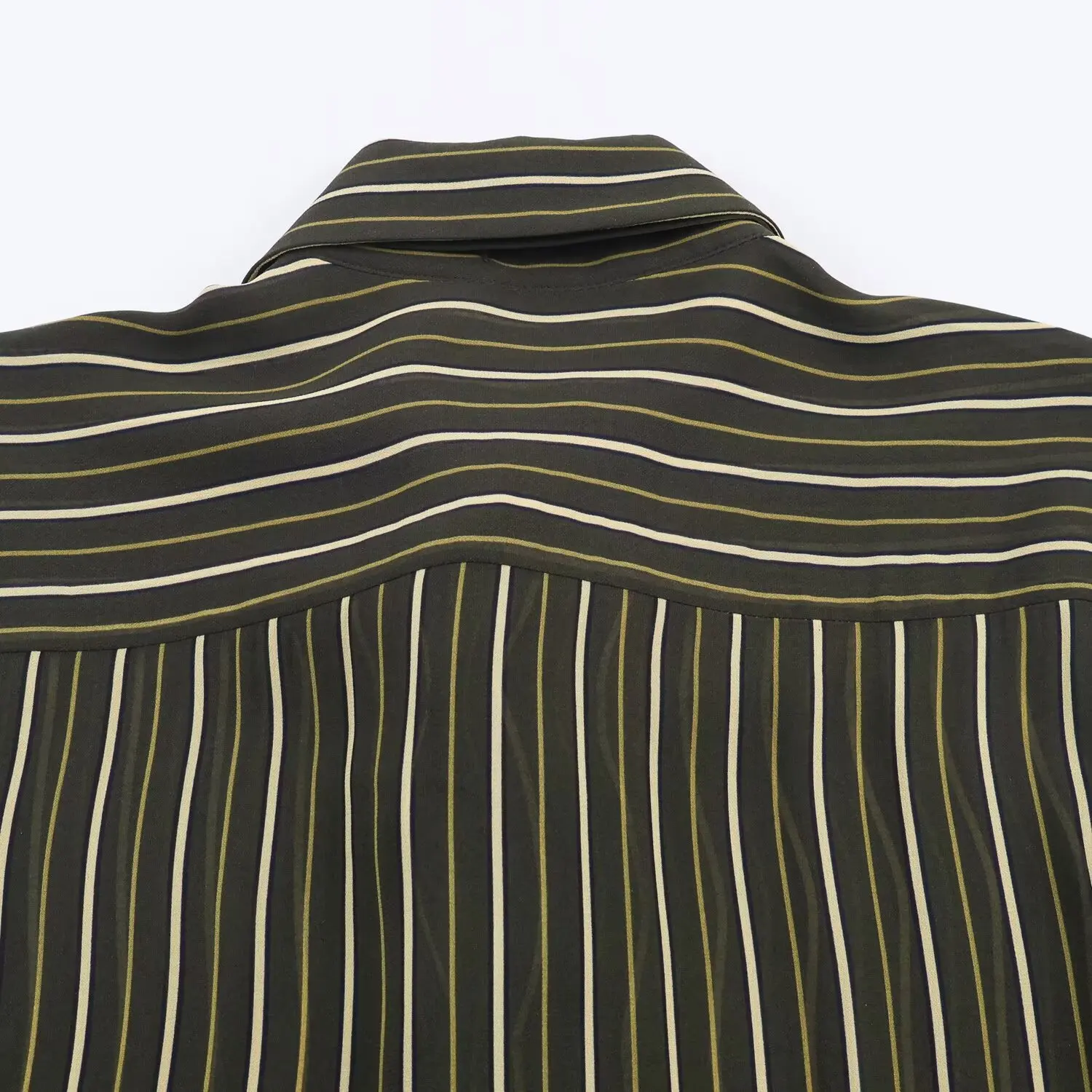 Women's Chic Fashion Stripe Shirts Spring Autumn New Female Long Sleeve With Necktie Casual Shirt Lady Streetwear Vintage Blouse