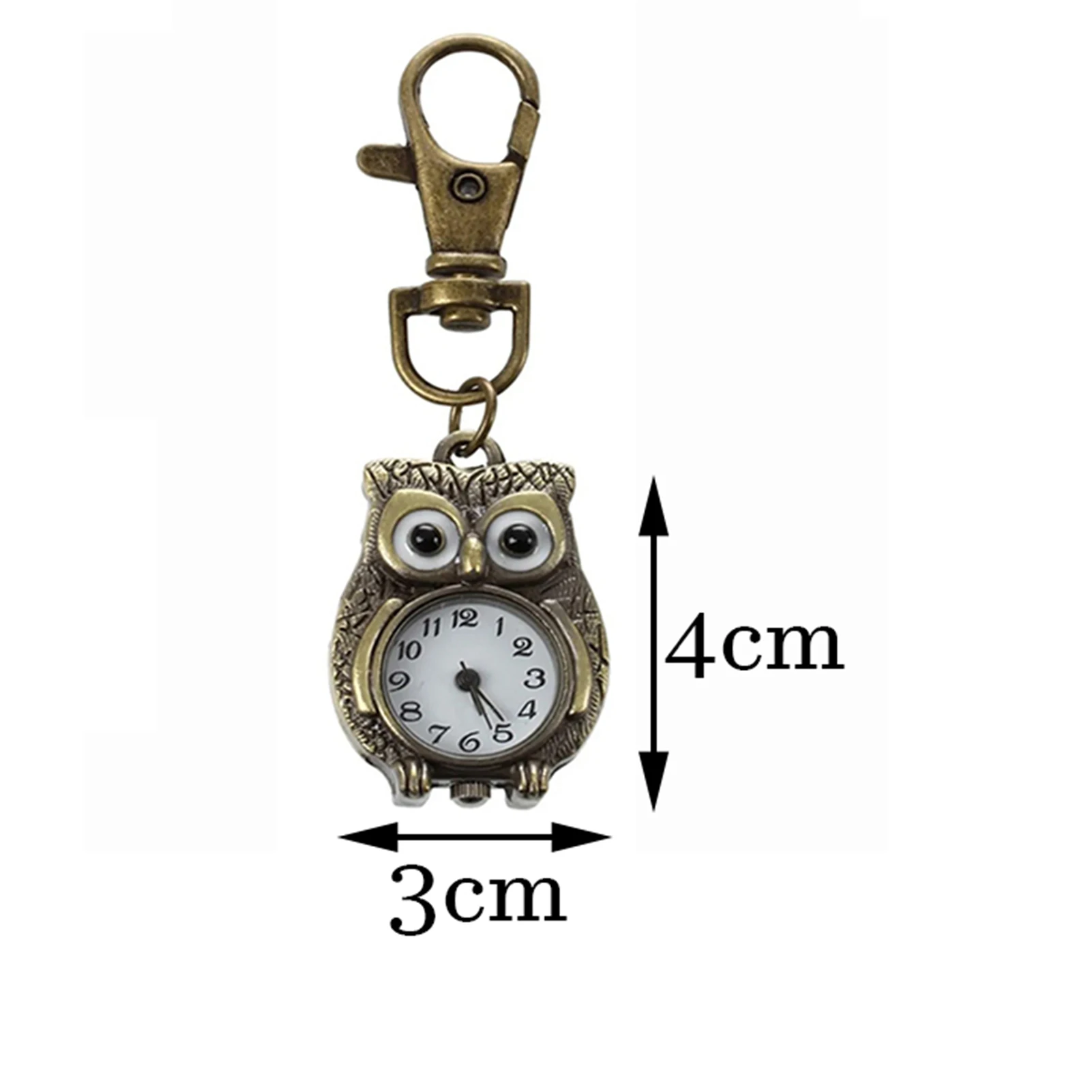 Quartz Pocket Watch Owl Locket Pendant Watch Steampunk Necklace for Valentine&rsquo;s Day