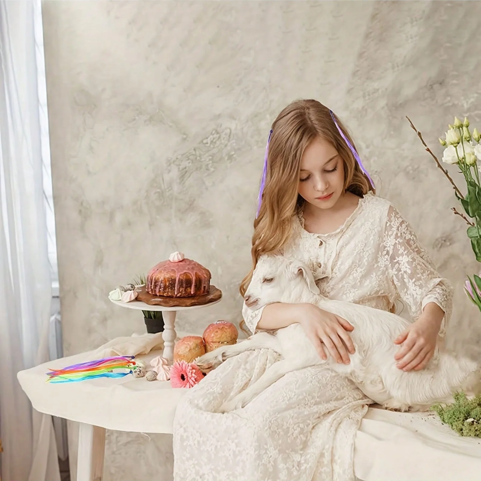 18pcs Colorful Themed Clip-In Children Hair Extensions Set, Suitable For All Seasons And Gifts