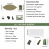 Camping Hammock with Net and Rain Fly Rhombus Waterproof Tarp Tent Shade Outdoor  Hammock Portable Hammock with Mosquito Net 2