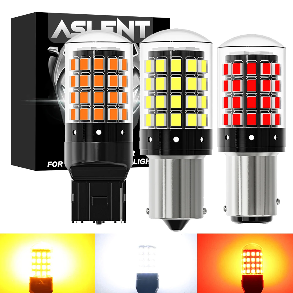 Ampoules PY21W LED BAU15S Canbus Orange Chromé 144SMD Clignotants Pour Voitures - Foto 13