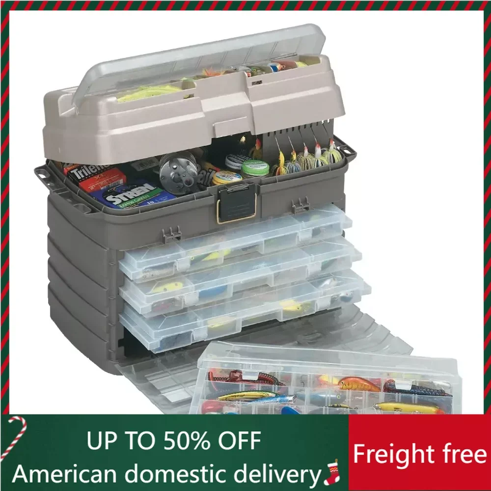

Guide Series Stowaway Tackle System & Bait Storage With Four Removable Boxes Large Freight Free Fishing Accessories Box Goods