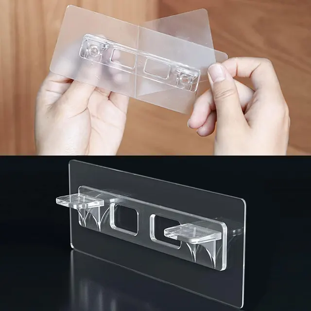 Chevilles de Support d'étagère sans poinçon, 2 à 10 pièces, étagères auto-adhésives, Clip de Support de crochet, broche pour armoire, livre, placard, couche de clins 3