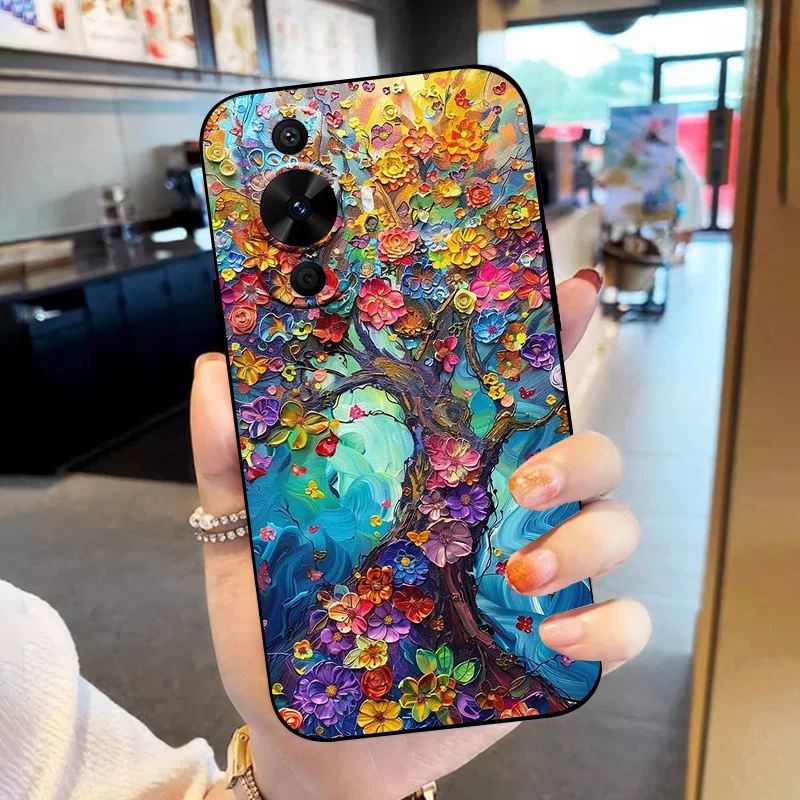 Animal Print Black Silicone Soft TPU Protective Phone Case Cover
