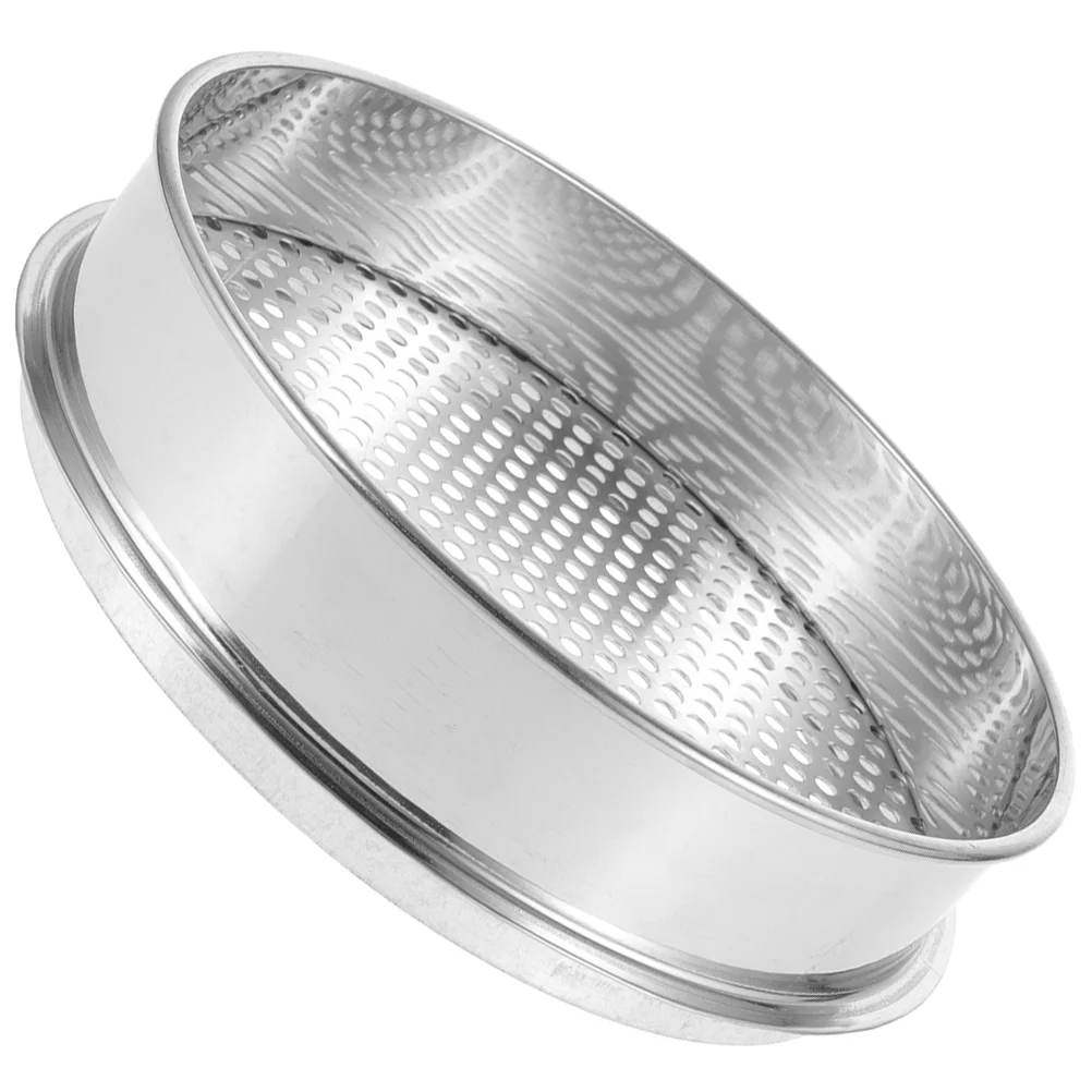

Stainless Steel Food Sifter Soil Home Sieve Kitchen Supply Mesh Round Grading Pearl