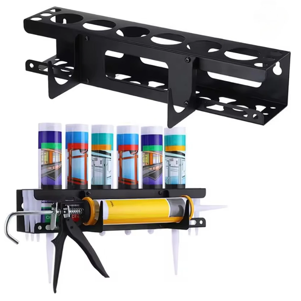 Support de tubes de calfeutrage support de tubes de graisse organisateur de mastic mural stockage de tubes organisateur d'outils de calfeutrage peut contenir 6 Tubes