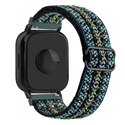 Adjustable Nylon Bracelet Strap for Smartwatch Accessories (Bohemia tourquise)