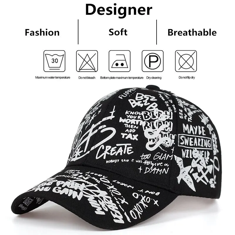 Baseball Cap Baseball Caps Unisex Letter Geometry Printing Snapback Baseball Caps Spring and Autumn Outdoor Adjustable Casual Hats Sunscreen Hat