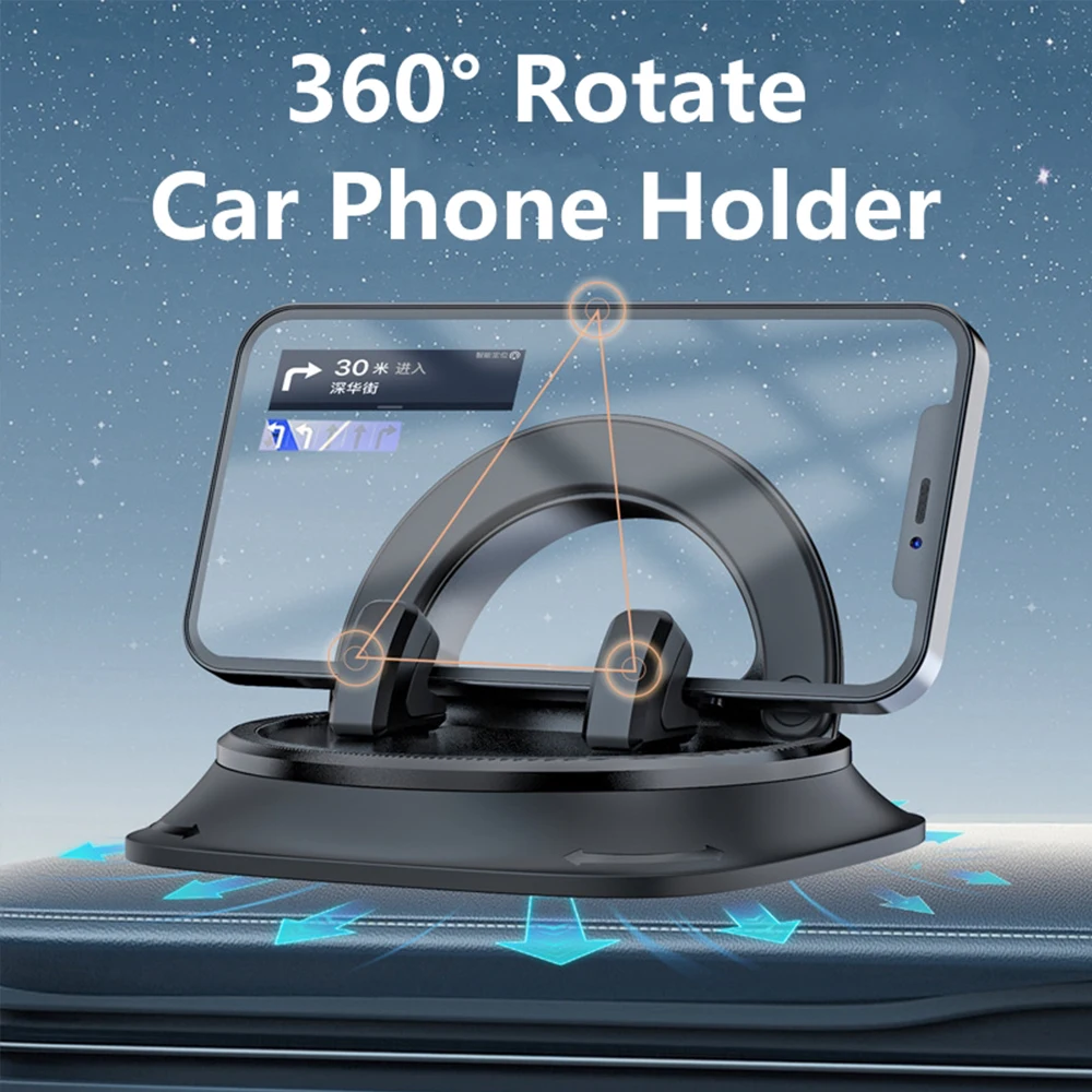 Car Phone Holder 360-degree Rotating Dashboard