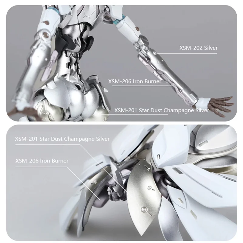 DSPIAE XSM 금속 수성 페인트 세트 모델 취미 DIY 에어브러시 스프레이 조립용 미리 혼합된 안료 50ML