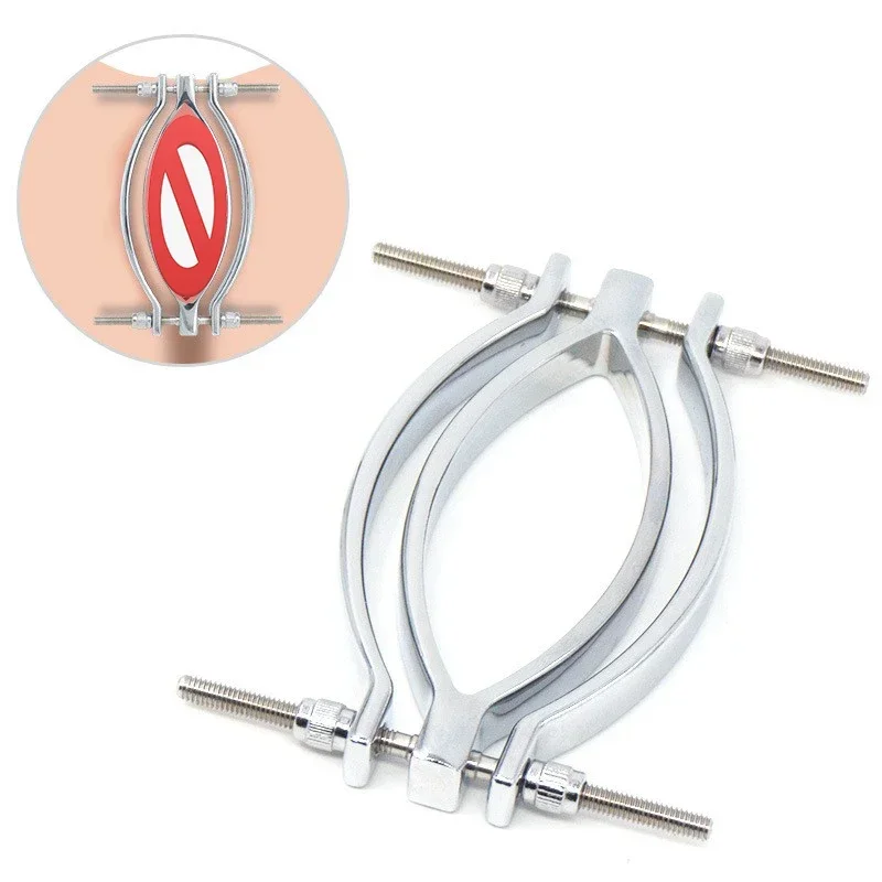 Labia Clip Aluminum Alloy Vagina Internal View Sniffer Visual Temptation Stimulation Expansion Device Sex Toys for Women