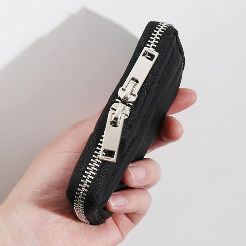 1pc Japanese Men Wallet Earbuds Storage Bag Credit Card Holder Case for Boys Girls Journey Bank Card Organizer Zipper Coin Purse