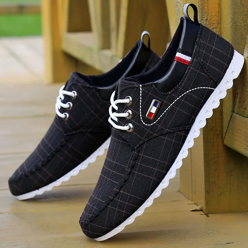 Hot selling Spring and Autumn Linen upper Breathable Men's Canvas Shoes Old Beijing Cloth Shoes Casual Shoes for men 2