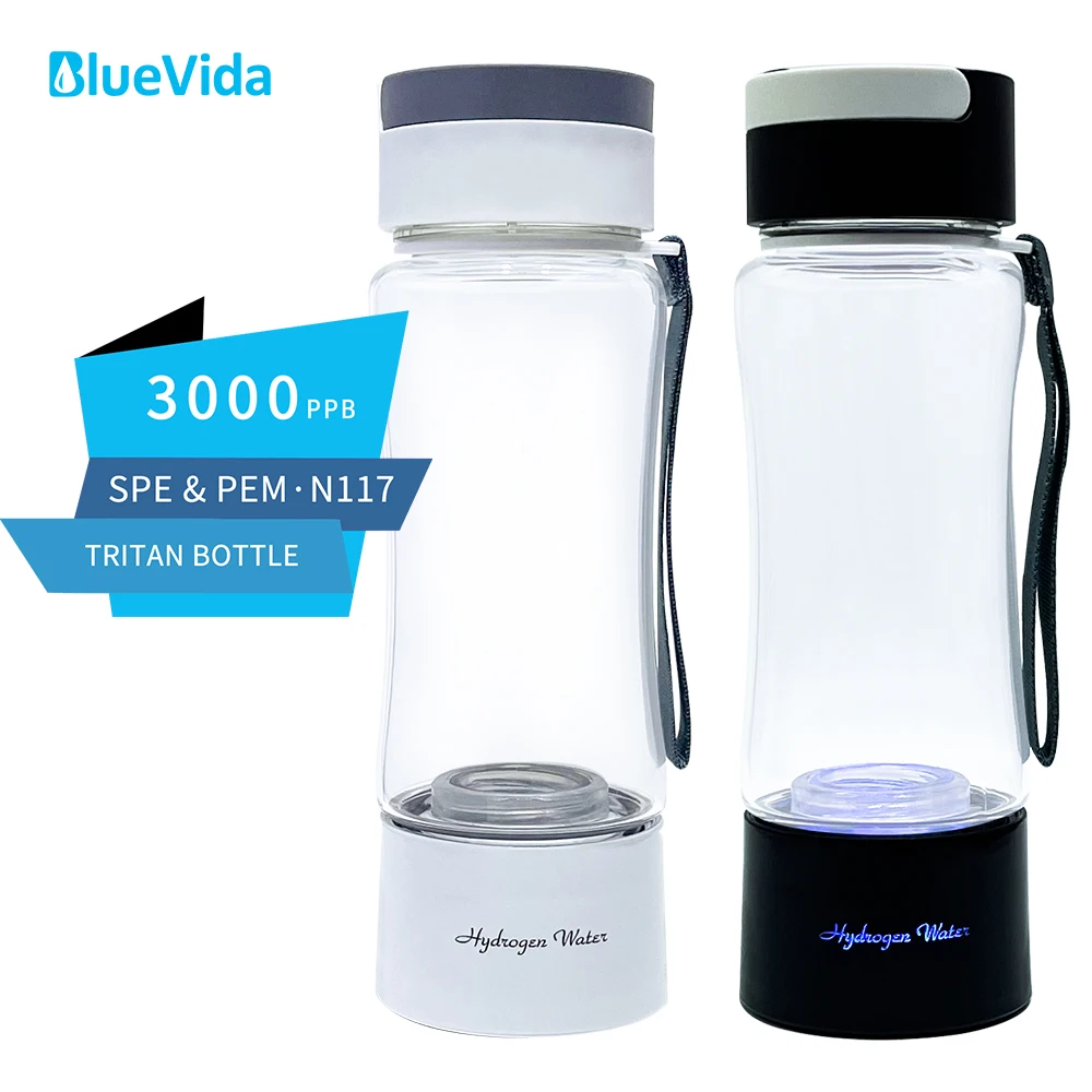 Bluevida-garrafa do Gerador de Água Rica em Hidrogênio Dupont Spe Pem Câmara Dupla h2 Maker Easy Carry em Uso Auto Limpeza