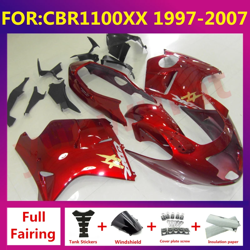 

For CBR1100XX CBR1100 xx Blackbird CBR 1100 1996 - 2007 NEW ABS Motorcycle Full Fairing Kit Bodywork fairings kits zxmt set red