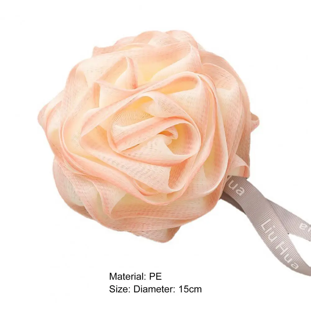 15cm Bath Ball Ultra Soft Fast Foaming Bathing Flower Foaming Sponge Bubble Rose Shower Loofah Exfoliating Pouf Ball Bathroom