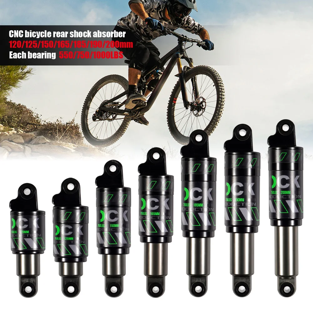 

Bicycle Hydraulic Shock Absorber 120/125/150/165/185/190/200mm Aluminum Alloy Bike Rear Shocks Parts Cycling Accessories