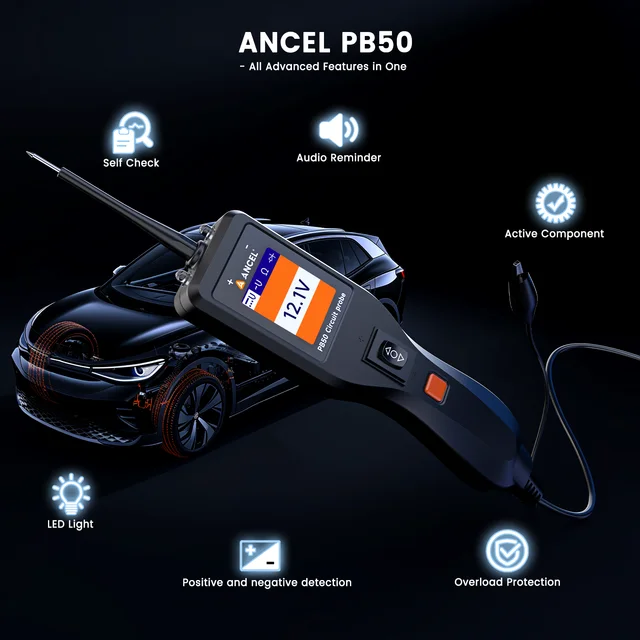 جهاز فحص الدائرة الكهربائية للسيارات  دائرة الطاقة 12 فولت 24 فولت  للنظام الكهربائي