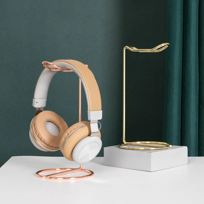 

Iron Line Headphone Stand Gold Metal Support Headset Stand Rack Cute Bluetooth Wireless Headphones Holder Support Gamer Helmet