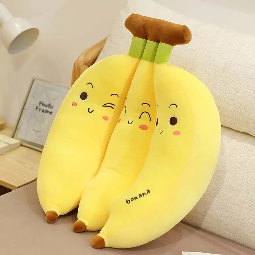 귀여운 35CM 식물 홈데코 과일 바나나 인형 바나나 봉제인형