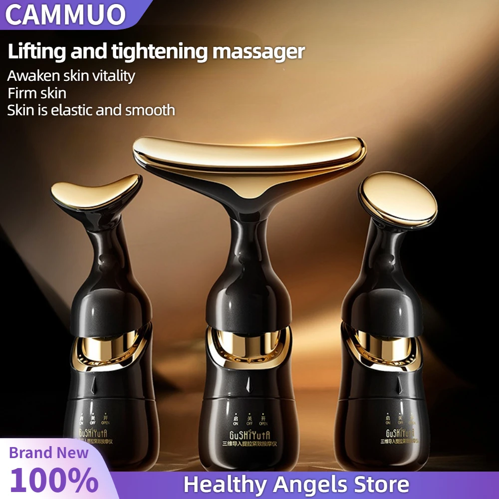 3 in1 Facial Machine All-round Face Massager Neck Facial Eye Massage Microcurrent Skin Rejuvenation Anti Aging Beauty Tools neck face massager