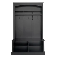 KOMHTOM Bench and shoe shelf wardrobe set
