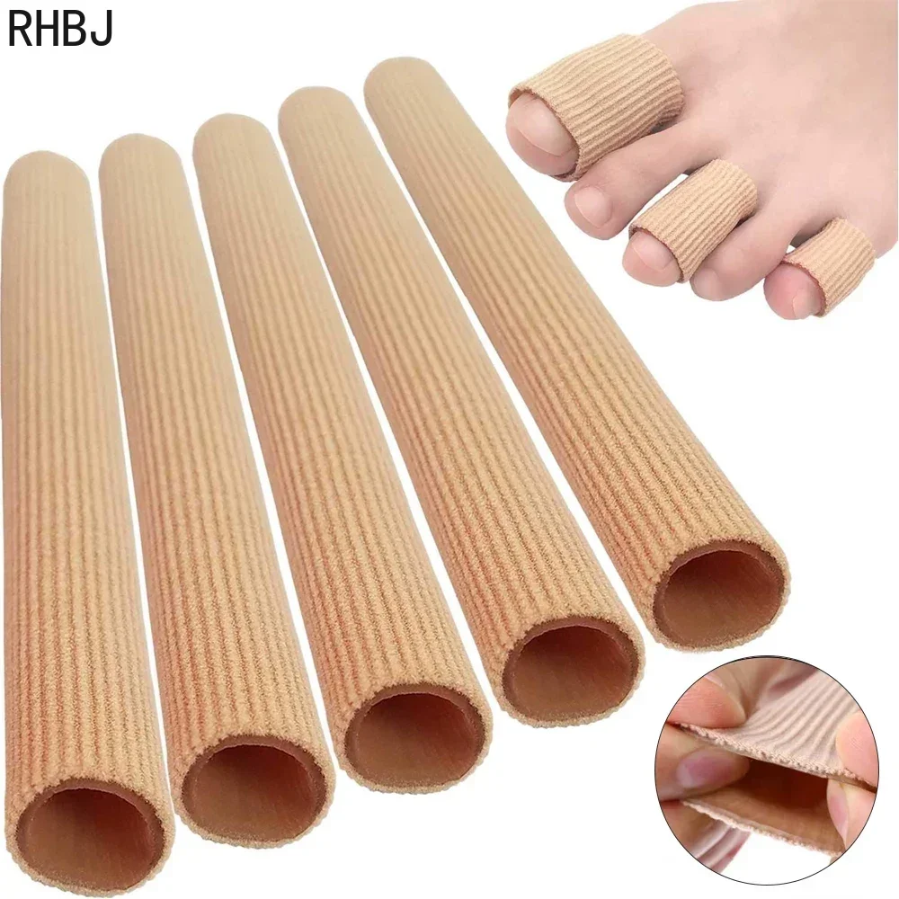 RHBJ Toe Cushion Fabric Toe Tubes Finger Fabric Protector for Corns, Blisters, Calluses, Hammer Toes and Fingers Toe Separators