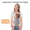Baby Sling Carrier, Infant Holder Kangaroo Bag Backpack, 3 - 18 Months Multi-function Baby Accessories 4