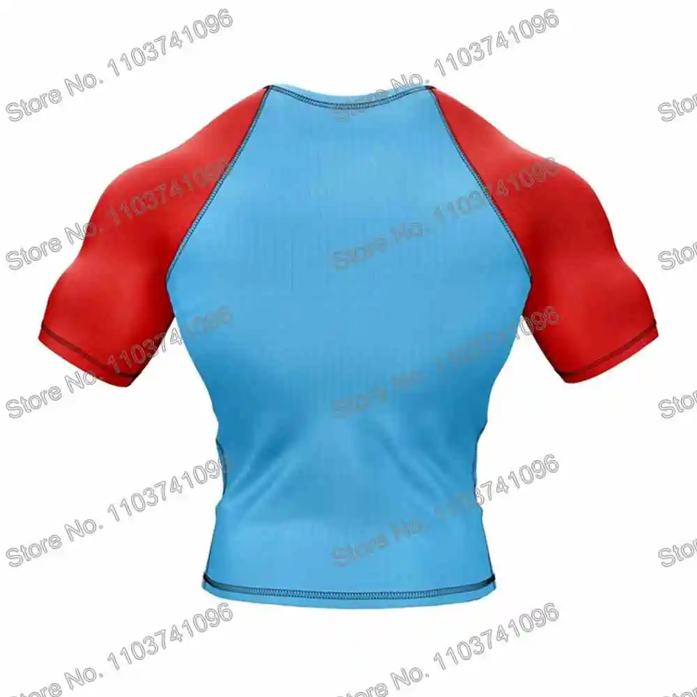 Super Triangle Choke Surf Clothing BJJ MMA Men Rash Guard Short Sleeve Diving T-Shirt Tight Swimwear Summer Beach Floatsuit GYM