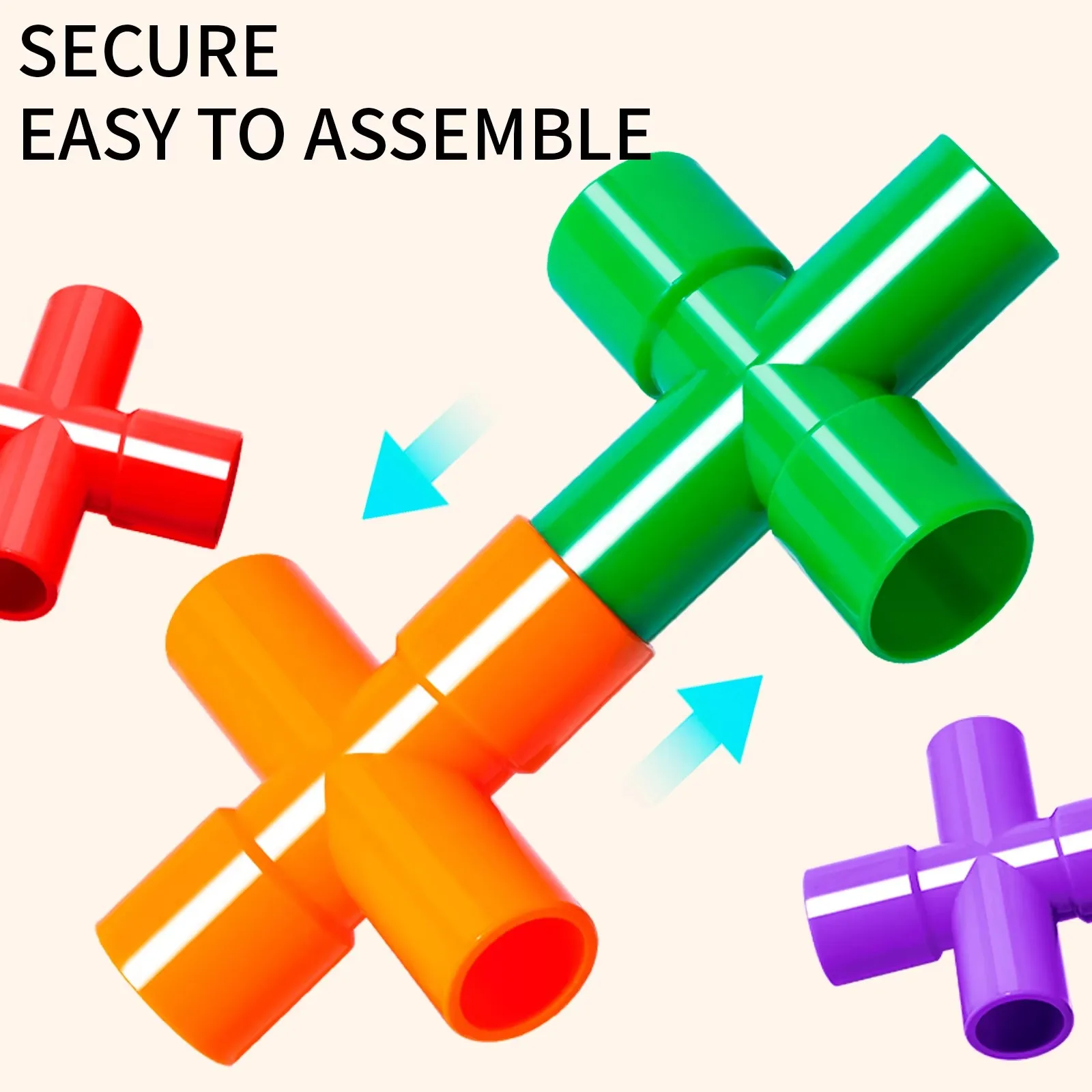 Building By Splicing Water Pipes With Building Blocks DIY Toys